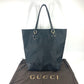 GUCCI Tote Bag 353702 Nylon / leather black GG Women Used Authentic