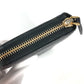 PRADA Long Wallet Purse Safiano leather black logo Zip Around Women Used Authentic