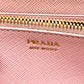 PRADA Long Wallet Purse 1ML506 saffiano leather pink logo Zippy wallet Women Used Authentic