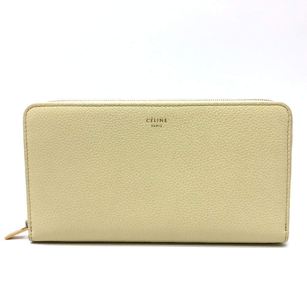 CELINE Long Wallet Purse leather Beige type Long wallet Women Used Authentic