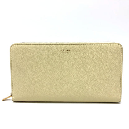 CELINE Long Wallet Purse leather Beige type Long wallet Women Used Authentic