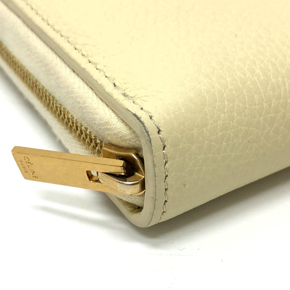 CELINE Long Wallet Purse leather Beige type Long wallet Women Used Authentic