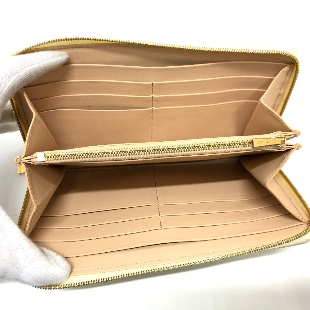 CELINE Long Wallet Purse leather Beige type Long wallet Women Used Authentic