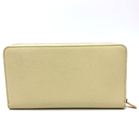 CELINE Long Wallet Purse leather Beige type Long wallet Women Used Authentic