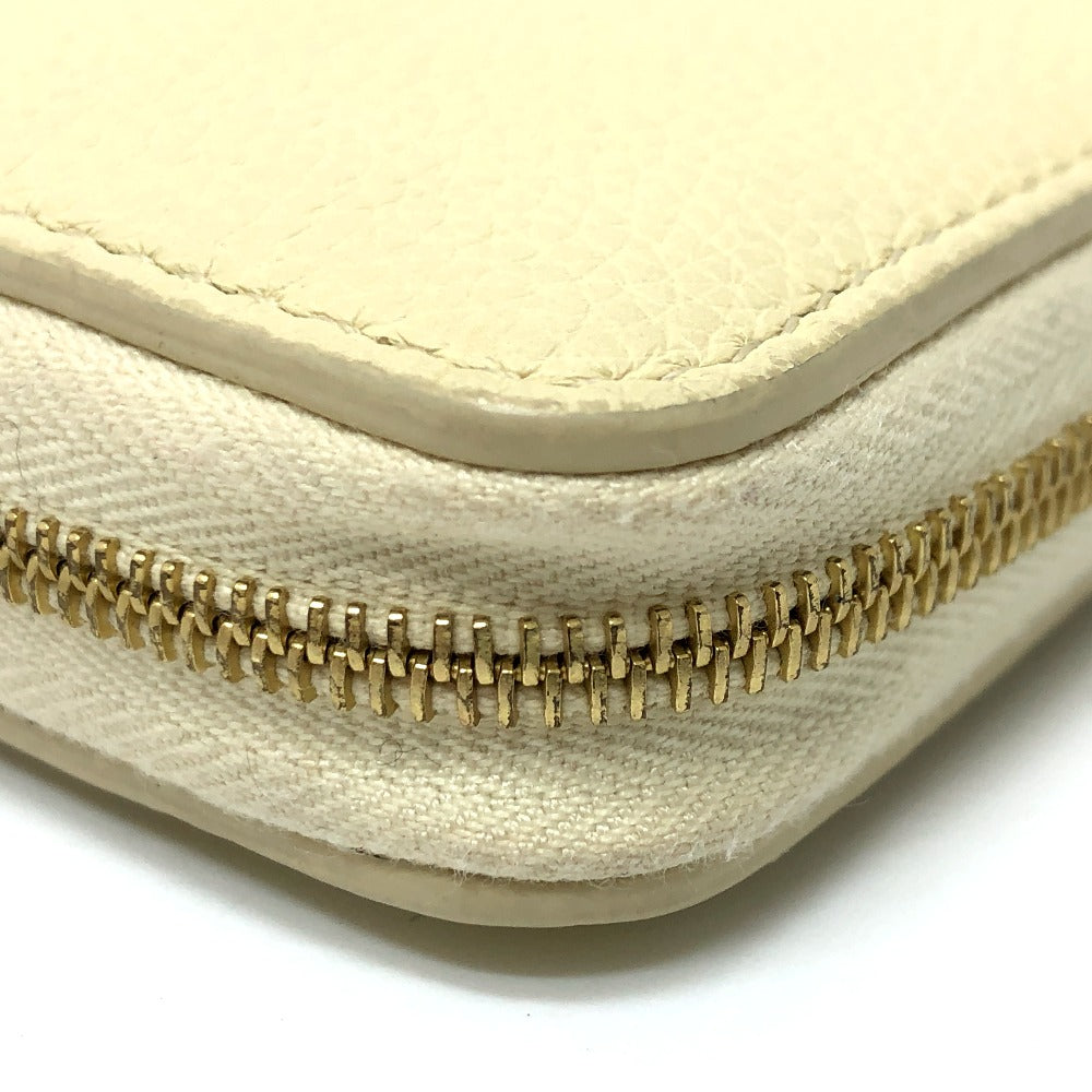 CELINE Long Wallet Purse leather Beige type Long wallet Women Used Authentic