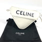 CELINE Shoulder Bag leather white Triangle logo triangle Women Used Authentic