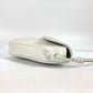 CELINE Shoulder Bag leather white Triangle logo triangle Women Used Authentic