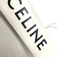 CELINE Shoulder Bag leather white Triangle logo triangle Women Used Authentic