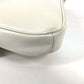 CELINE Shoulder Bag leather white Triangle logo triangle Women Used Authentic