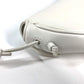 CELINE Shoulder Bag leather white Triangle logo triangle Women Used Authentic
