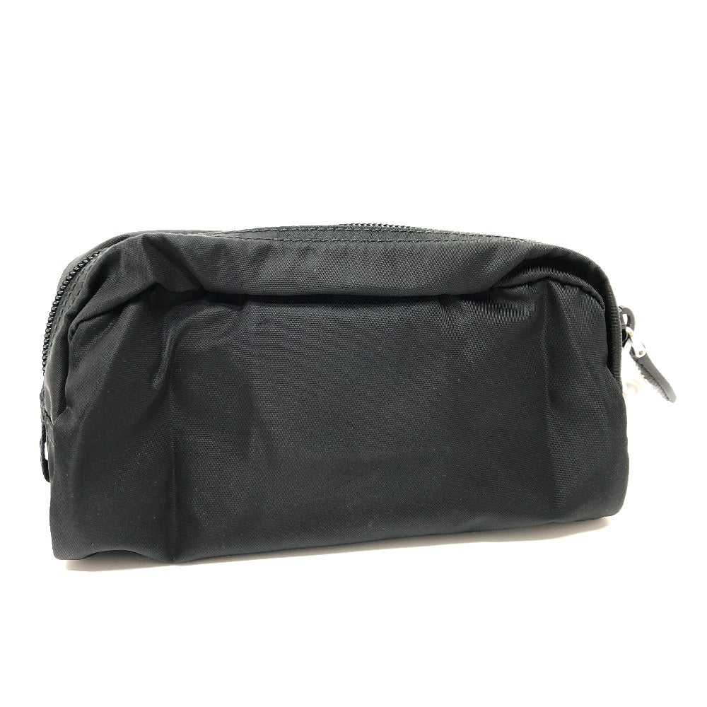 PRADA Pouch 1NA350 Nylon black Triangle logo Women Secondhand Authentic