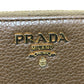 PRADA Long Wallet Purse 1M0506 leather Brown logo Women Used Authentic