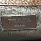 PRADA Shoulder Bag leather Brown Triangle logo By color Women Silver hardware Used Authentic