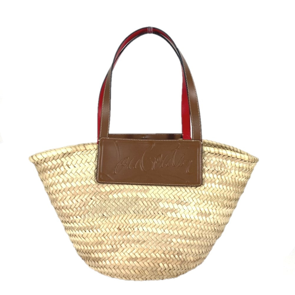 Christian Louboutin Shoulder Bag 1215220  Raffia leather beige Tote Bag Loubishore Loubishore Women Used Authentic