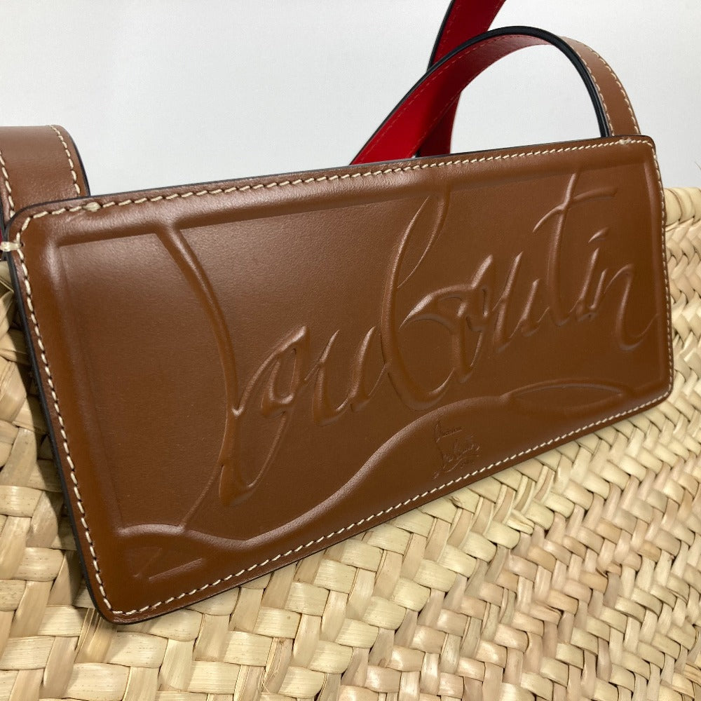 Christian Louboutin Shoulder Bag 1215220  Raffia leather beige Tote Bag Loubishore Loubishore Women Used Authentic
