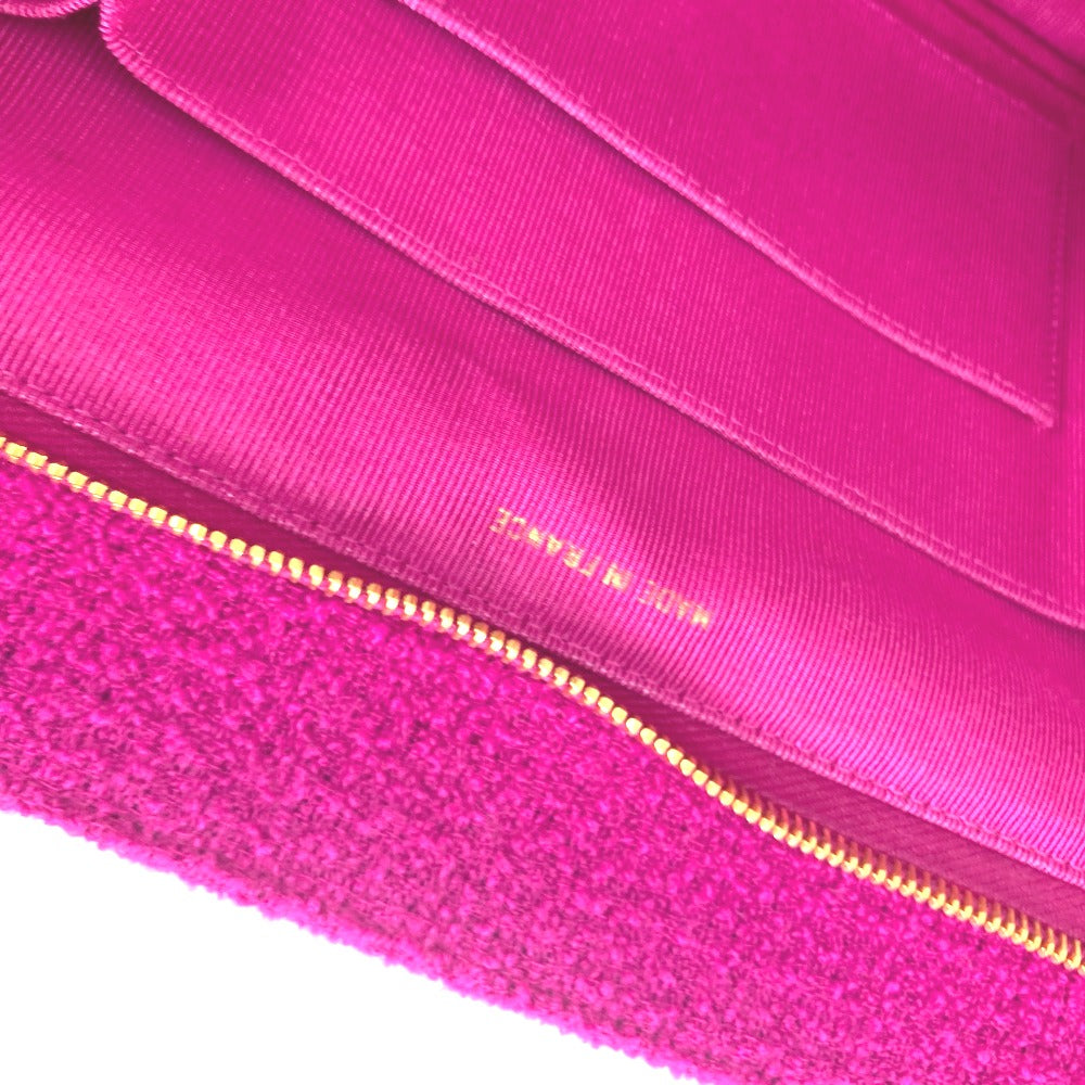 CHANEL Shoulder Bag cotton pink vintage quilting Women Used Authentic