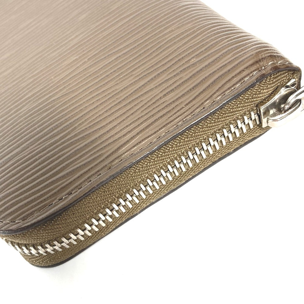 LOUIS VUITTON Long Wallet Purse M60967 Epi Leather Brown Epi Zippy Wallet Vertical mens Used Authentic