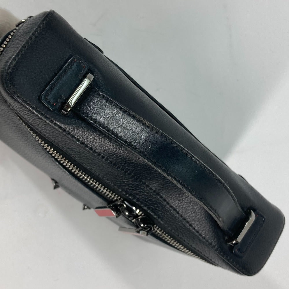 Christian Louboutin Handbag leather black Studded red sole millet logo