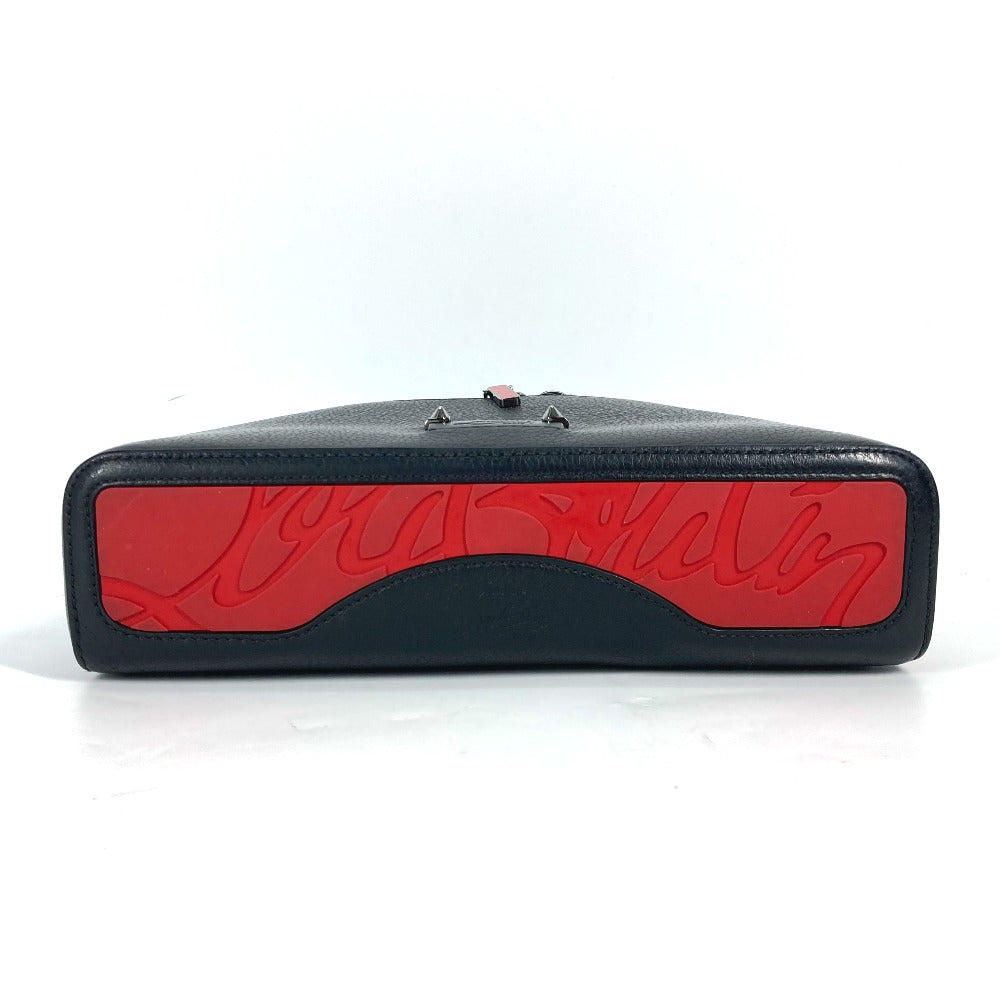 Christian Louboutin Handbag leather black Studded red sole millet logo
