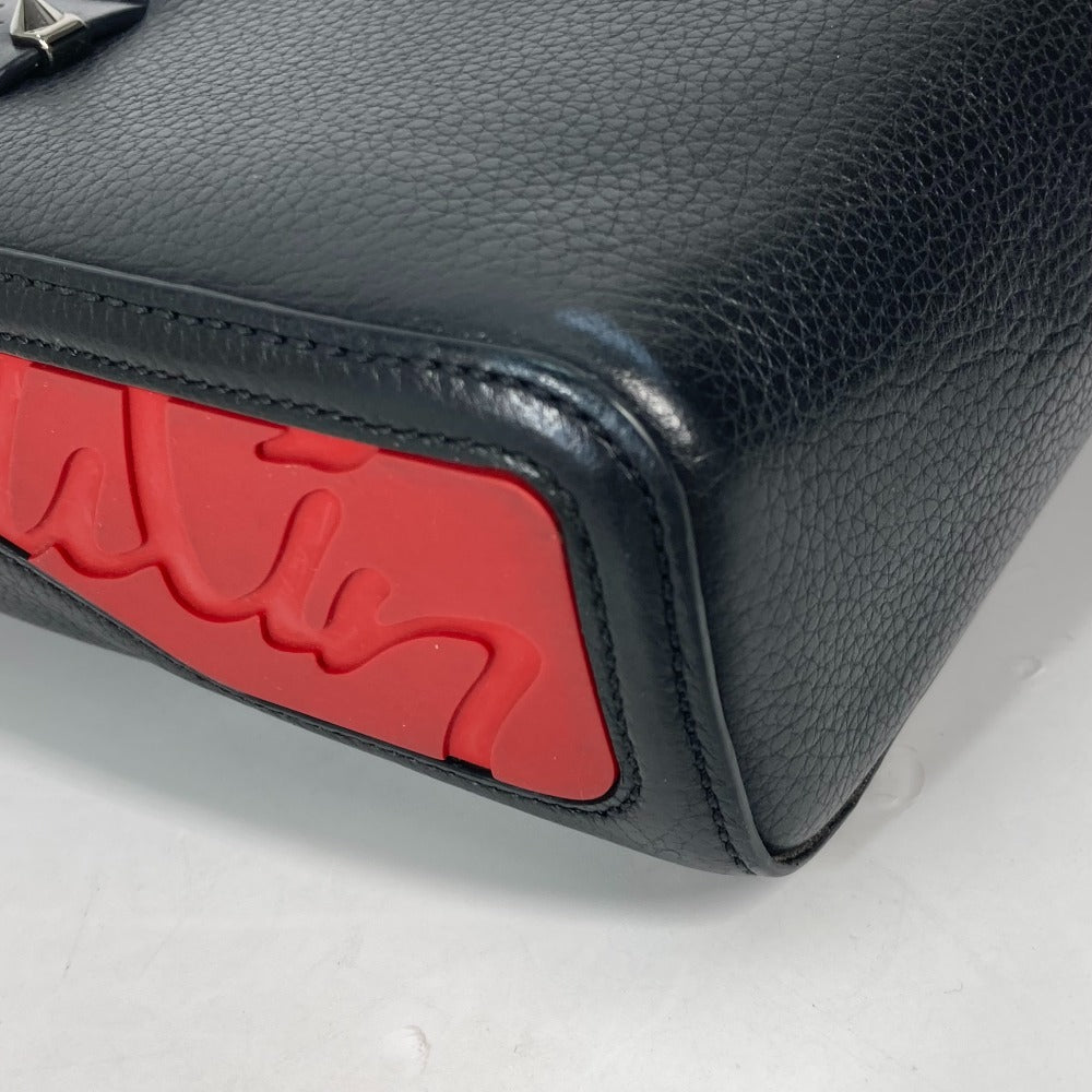 Christian Louboutin Handbag leather black Studded red sole millet logo