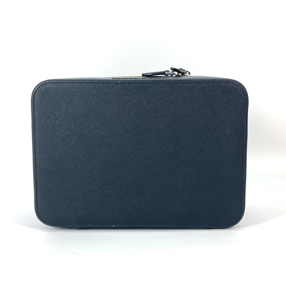PRADA Handbag 1NJ003 saffiano leather black Bags, makeup boxes, makeup pouches Vanity bag Women Used Authentic