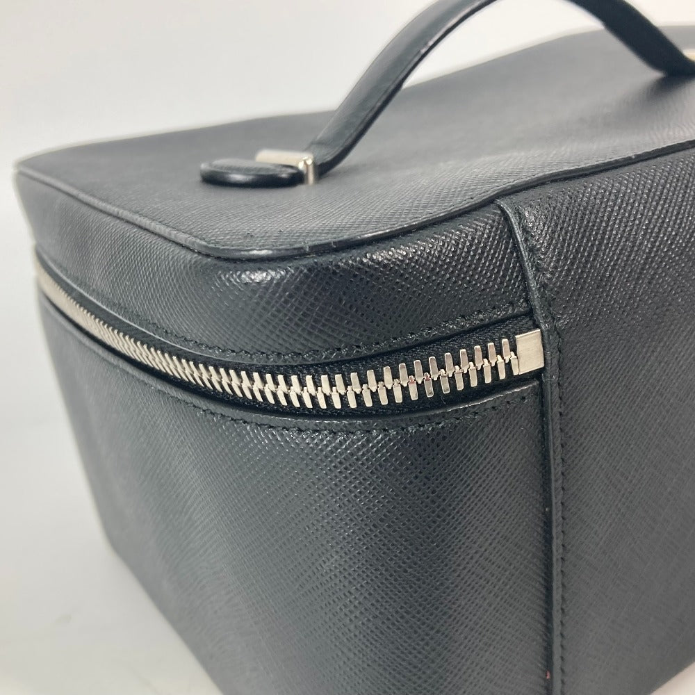 PRADA Handbag 1NJ003 saffiano leather black Bags, makeup boxes, makeup pouches Vanity bag Women Used Authentic