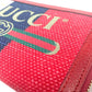 GUCCI Long Wallet Purse 524790 Canvas / leather Red Long wallet logo stripe Women Used Authentic