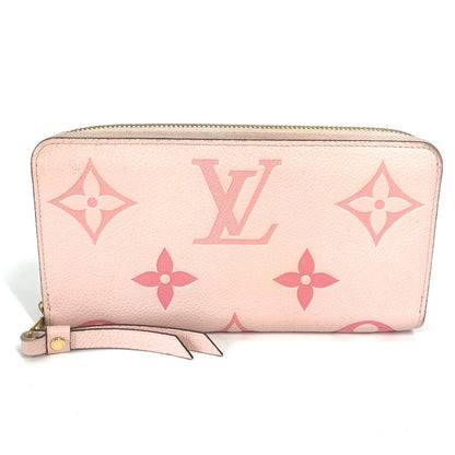 LOUIS VUITTON Long Wallet Purse M80403 Monogram Ann Platt Leather pink Monogram Empreinte by the Pool Zippy wallet mens Used Authentic