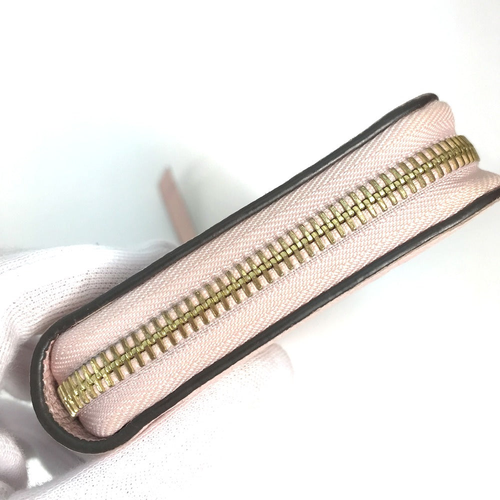 LOUIS VUITTON Long Wallet Purse M80403 Monogram Ann Platt Leather pink Monogram Empreinte by the Pool Zippy wallet mens Used Authentic