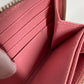 PRADA Long Wallet Purse saffiano leather pink Long wallet logo Women Used Authentic