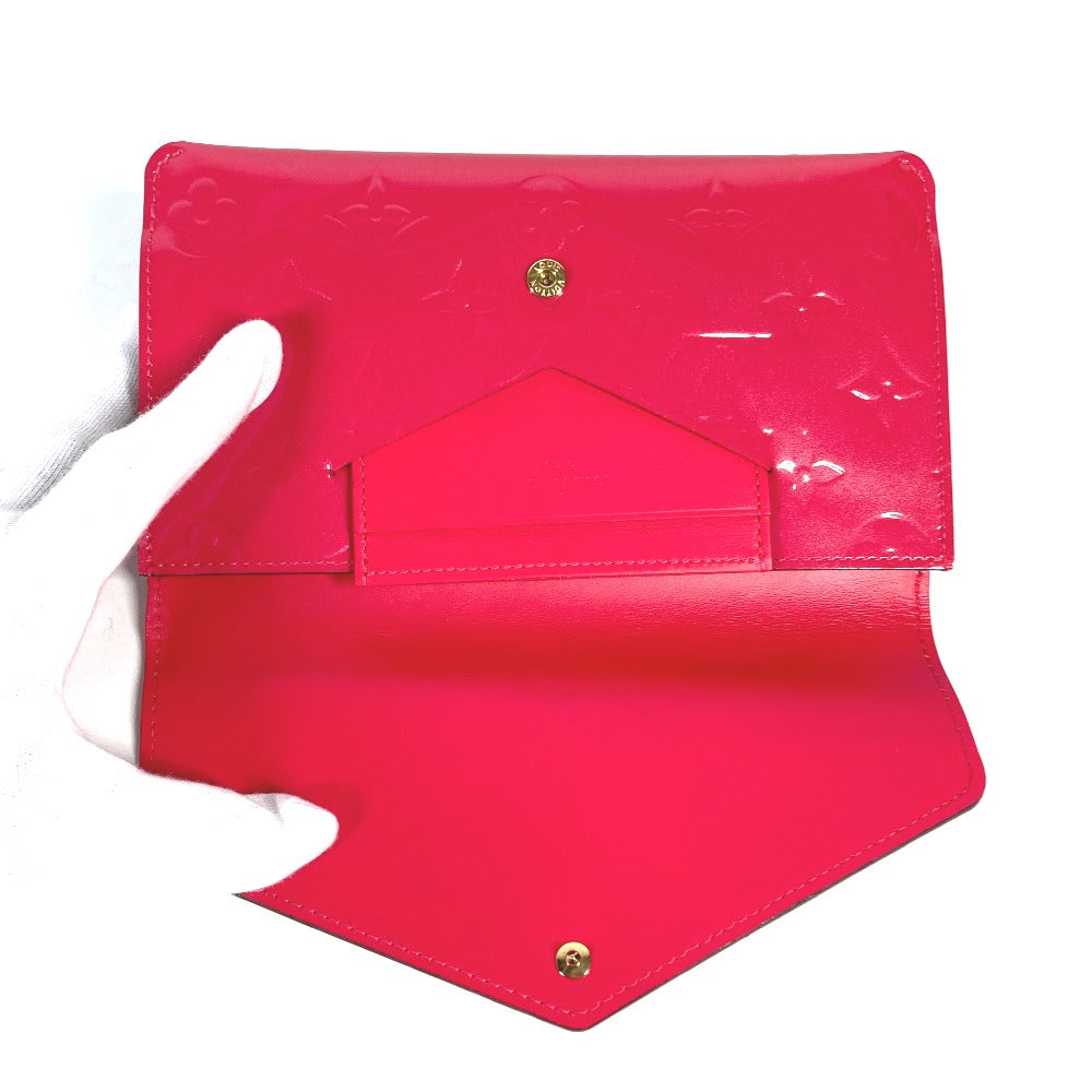 LOUIS VUITTON Long Wallet Purse M61689 Monogram Vernis pink Monogram Vernis Portefeuille Jeanne Women Used Authentic