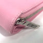 BALENCIAGA Folded wallet 674847 leather Light pink Compact wallet Compact zip Women Used Authentic