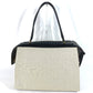 CELINE Shoulder Bag Leather / canvas Ivorytype bag shawl Small Ring Women Used Authentic