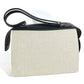 CELINE Shoulder Bag Leather / canvas Ivorytype bag shawl Small Ring Women Used Authentic