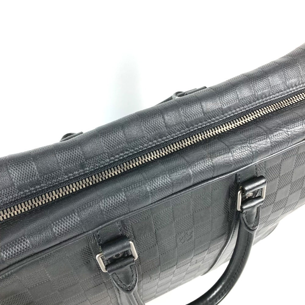 LOUIS VUITTON Handbag N41146 Damier Anfini Leather black Damier Anfini Porto Document Voyage