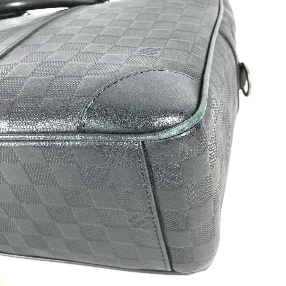 LOUIS VUITTON Handbag N41146 Damier Anfini Leather black Damier Anfini Porto Document Voyage