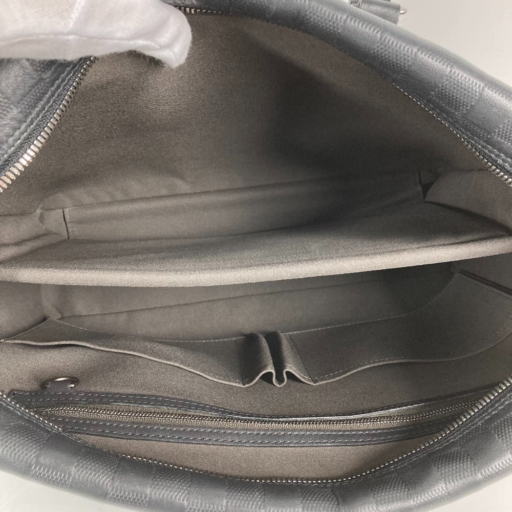 LOUIS VUITTON Handbag N41146 Damier Anfini Leather black Damier Anfini Porto Document Voyage