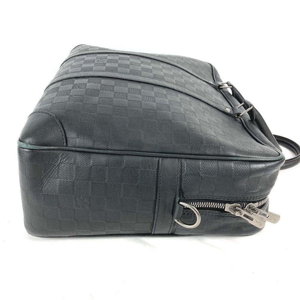 LOUIS VUITTON Handbag N41146 Damier Anfini Leather black Damier Anfini Porto Document Voyage