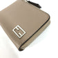 FENDI Coin case 7M0330 leather Beige type Fragment case Wallet logo