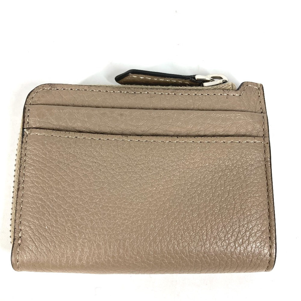 FENDI Coin case 7M0330 leather Beige type Fragment case Wallet logo