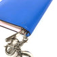 Dior Long Wallet Purse leather blue Long wallet Bijou rhinestone