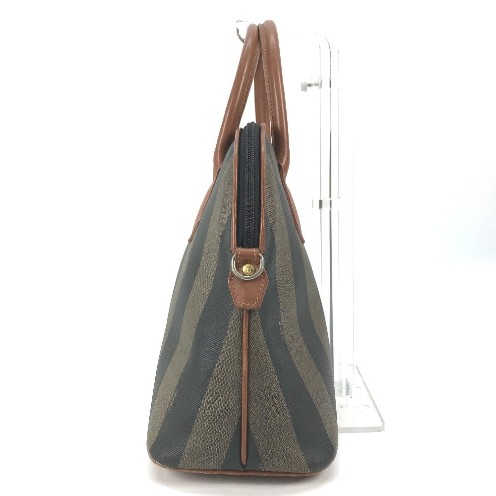 FENDI Handbag PVC / Leather Brown x khaki Alma type Pecan