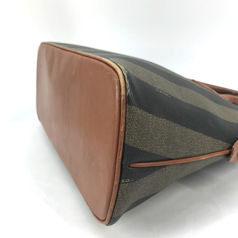 FENDI Handbag PVC / Leather Brown x khaki Alma type Pecan