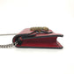 GUCCI Shoulder Bag 476432 leather Red 2WAY Bag Pouch Clutch Bag Dionysus Rhinestone Women Used Authentic