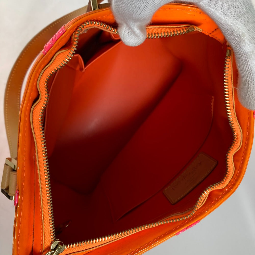 LOUIS VUITTON Shoulder Bag M91935 Monogram Vernis Canvas Orange Monogram Vernis Fluo Houston Women Used Authentic