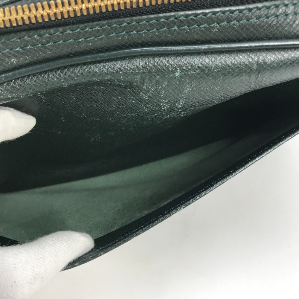 LOUIS VUITTON Shoulder Bag M30154 Taiga Leather green Taiga Reporter PM mens Used Authentic