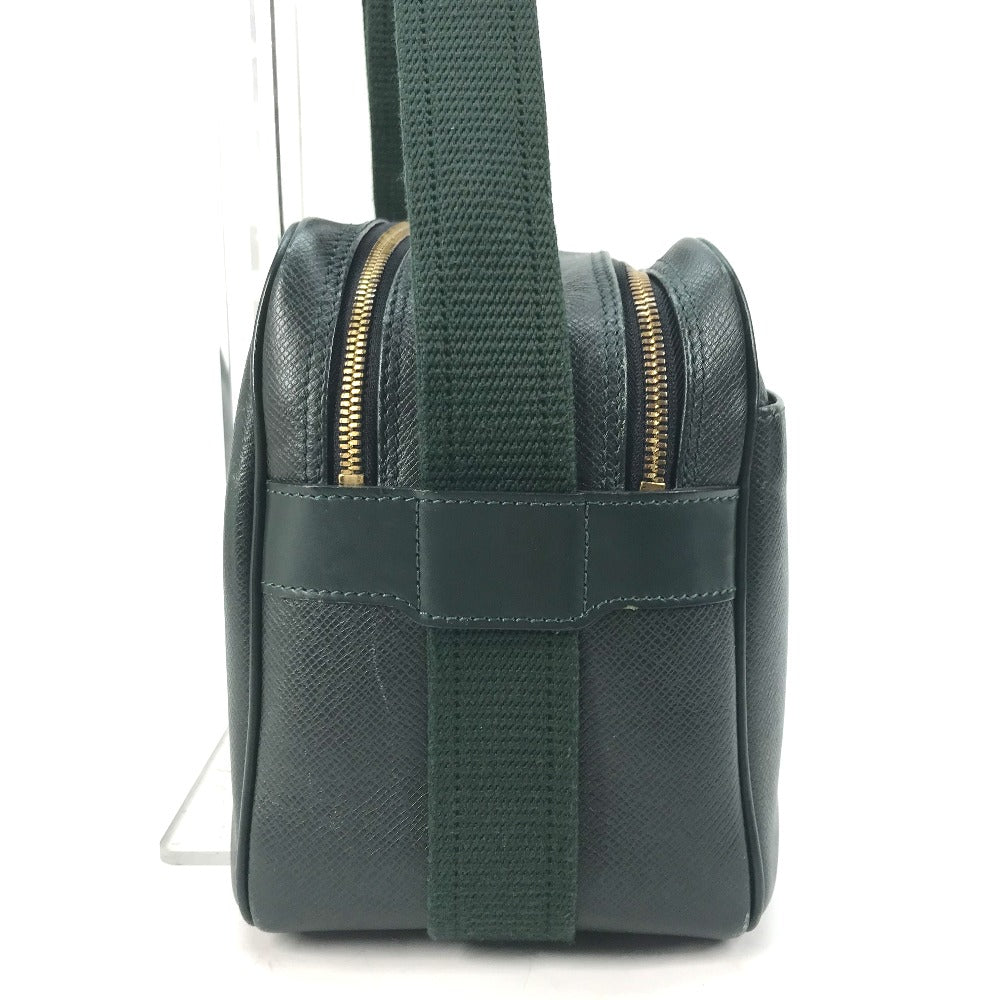 LOUIS VUITTON Shoulder Bag M30154 Taiga Leather green Taiga Reporter PM mens Used Authentic