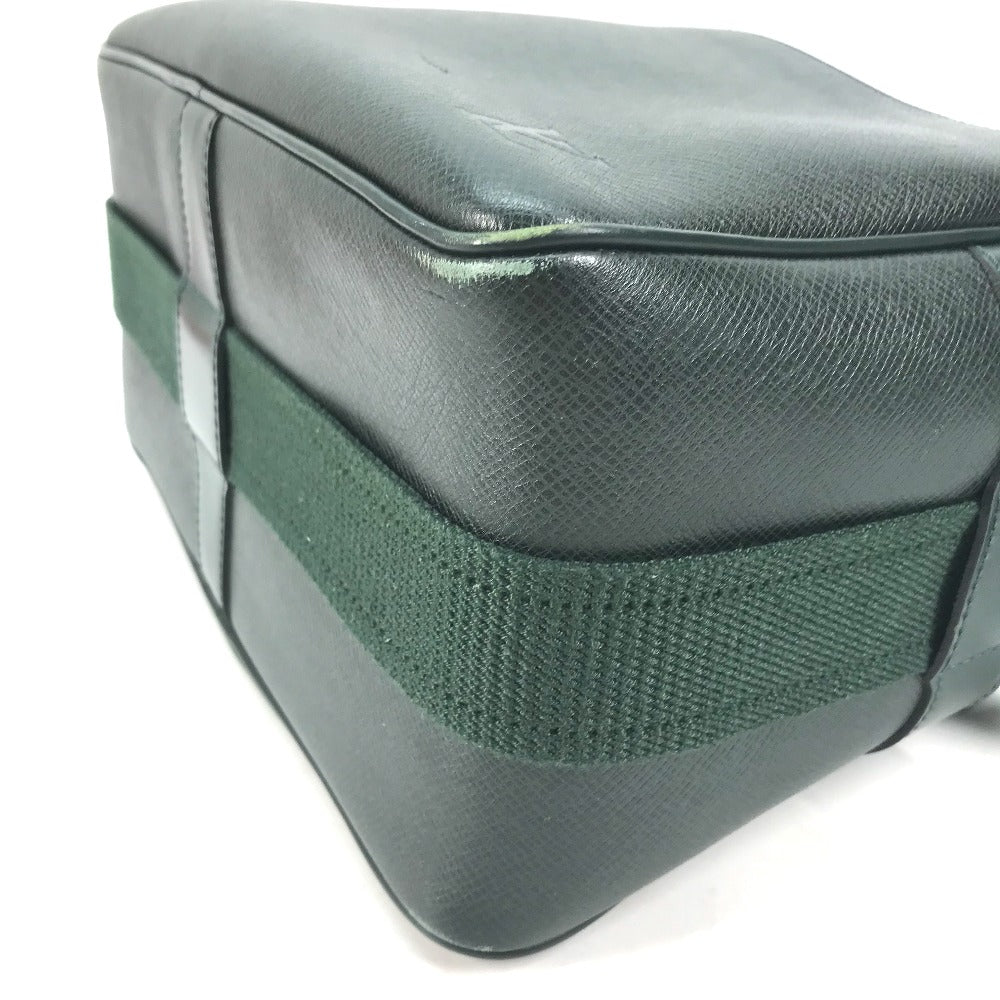 LOUIS VUITTON Shoulder Bag M30154 Taiga Leather green Taiga Reporter PM mens Used Authentic