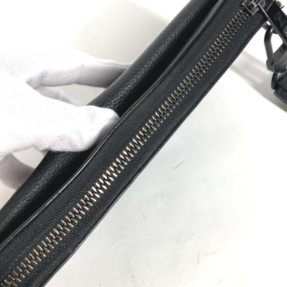 LOUIS VUITTON Long Wallet Purse M69831 Grain leather black Aerogram Zippy wallet mens Used Authentic