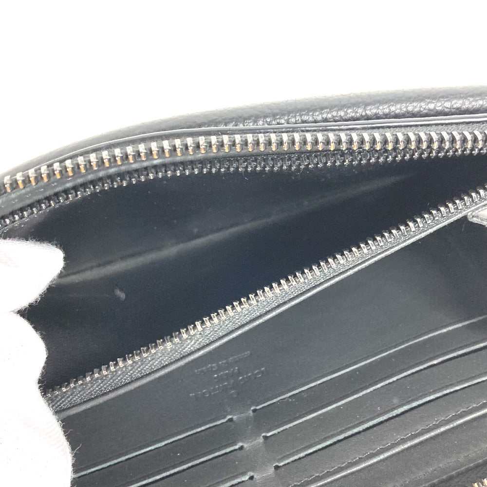 LOUIS VUITTON Long Wallet Purse M69831 Grain leather black Aerogram Zippy wallet mens Used Authentic